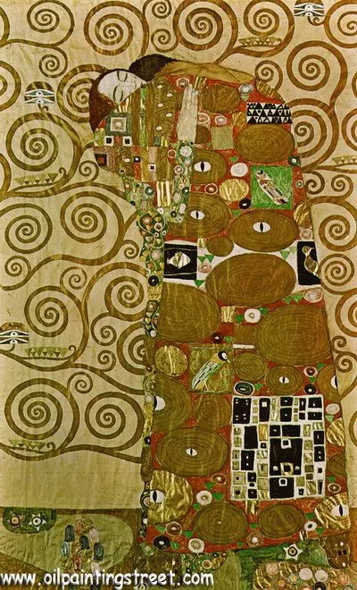 Картина маслом на льняном холсте произведение Густава Климта 100% ручная работа