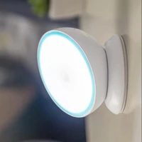 10setslot infrared pir motion sensor wall lamp 360 degree rotating led night light auto onoff cabinet stair light usb charging