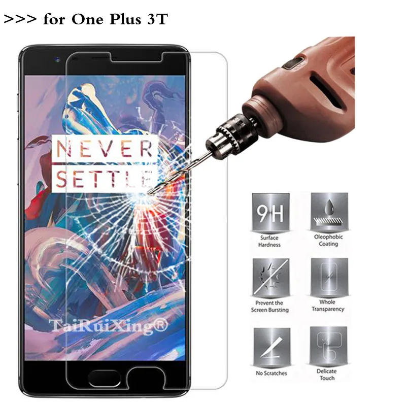 Закаленное Стекло для One Plus 3 т Экран протектор 2.5D 0.26 мм 9 H Защитная пленка oneplus