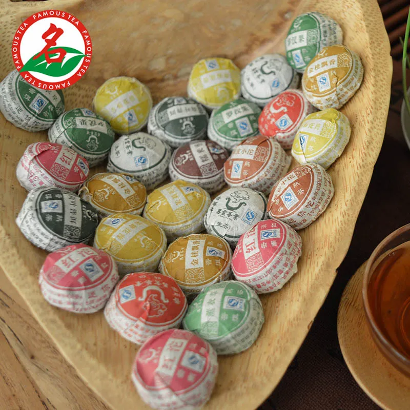 AAAAA grade 6 different Flavors bowl pu er tea Yunnan Puer Tea Puɾr gauze bag gift For Health Care Mini Tuocha TB100 |