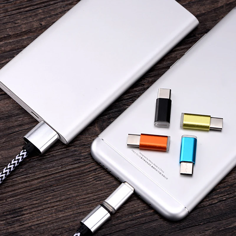 Роскошный мини-usb Type-C штекер к Micro USB гнезду C разъем для зарядки телефона Samsung Xiaomi