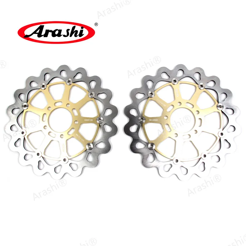 Gold Front Disc Arashi 1 комплект для SUZUKI GSX R 750 1996-2003 с ЧПУ передние задние тормозные дисковые роторы GSXR GSX-R750 GSX750R 1997 1998 1999 2000 2001 - Цвет: Gold Front Disc