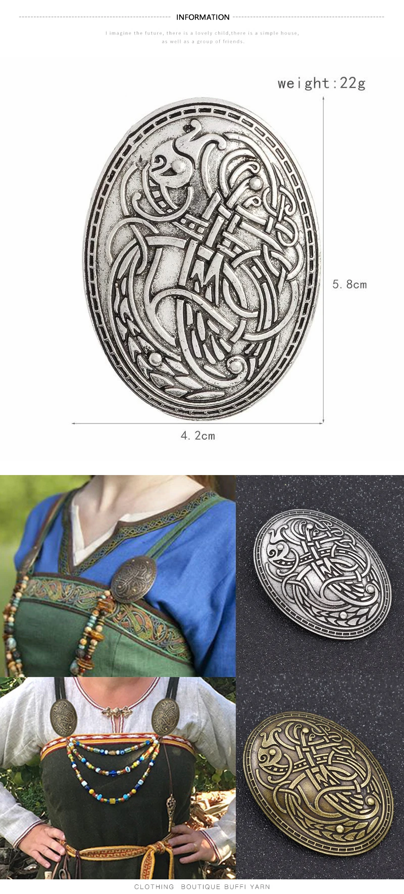 Viking was wolf резная Руна этнический мир брошь Тотем значок Золото Серебро Косплей корсаж броши ювелирные изделия для женщин