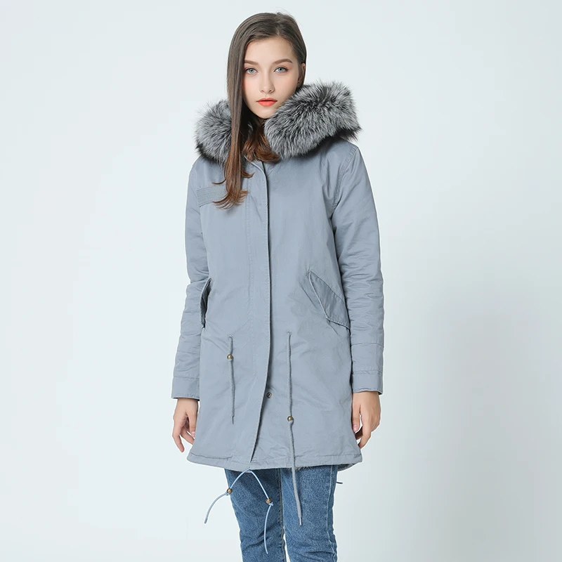 Женская Камуфляжная парка OFTBUY длинная теплая с капюшоном и воротником из