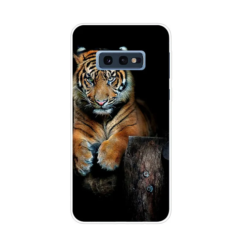 Чехол для samsung galaxy s10 lite кремниевые ожесточенные картинки с животными мягкая