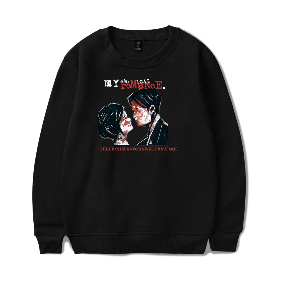 Толстовка с капюшоном My Chemical Romance для мужчин и женщин черная парадная в стиле панк
