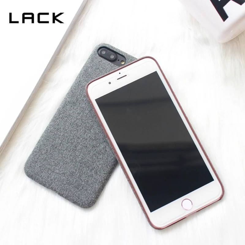 LACK Warm Fuzzy Phone Case For iphone 8 Vintage Cloth Skin Soft Bags Plus Solid Color Back Cover Coque |