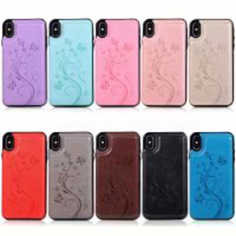 Чехол для iPhone 8 X XS MAX XR флип бумажник чехол с держателем карты Рельефный цветок