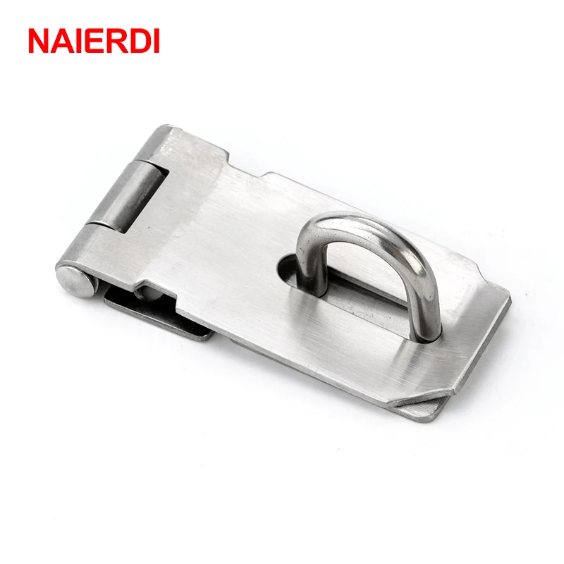 NAIERDI-J7 Cabinet Box Hasp Lock Stainless Steel Case Spring Latch Catch Toggle Locks For Drawer Gate Door Furniture Hardware