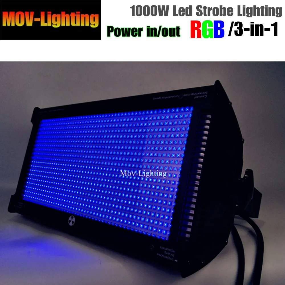 Бесплатная доставка 2 шт. 1000 Вт RGB стробоскосветильник 3 цвета смешивание высокой
