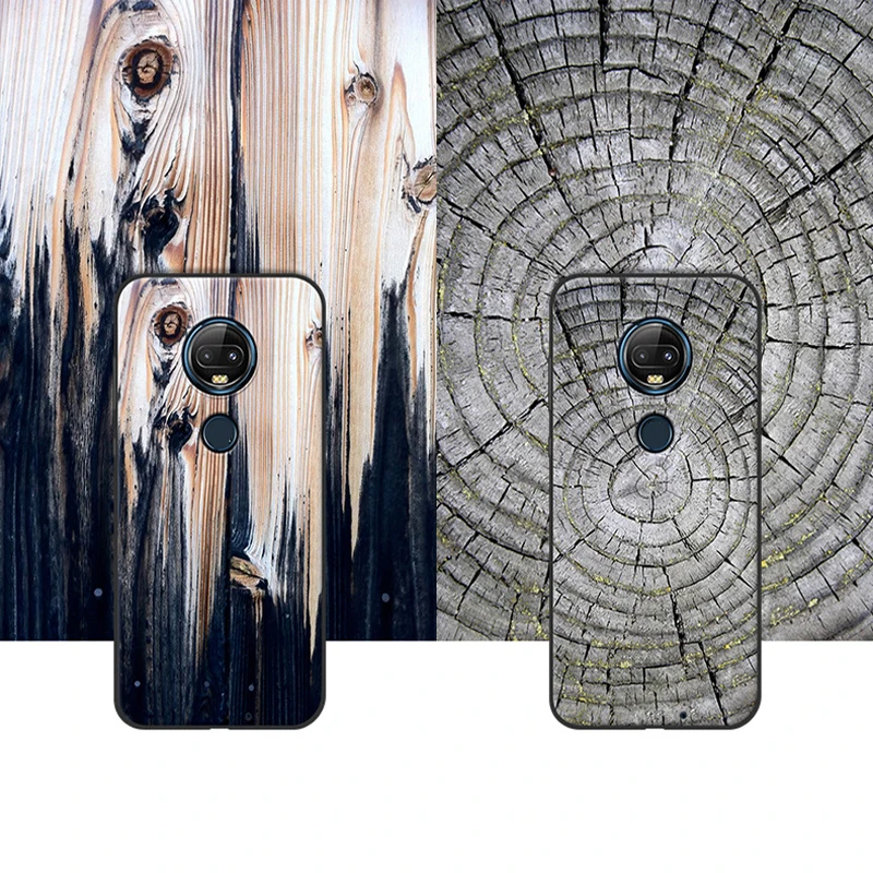 Чехол для Moto G7 plus мягкий силиконовый чехол из ТПУ с рисунком под дерево и камень
