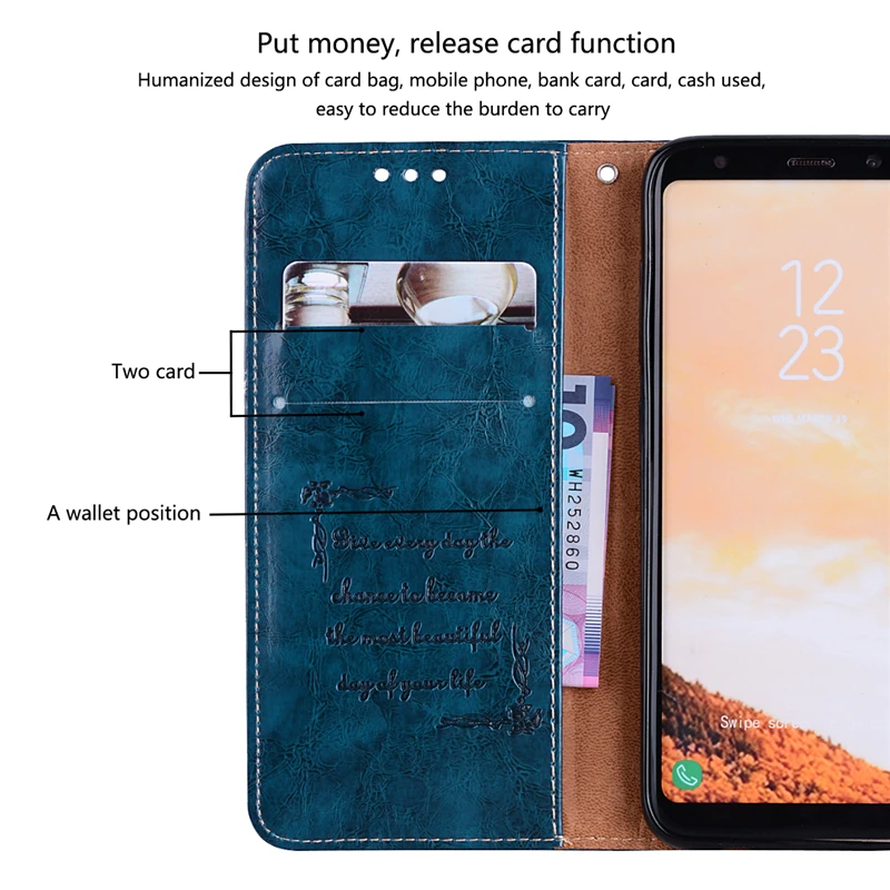 Роскошный кожаный чехол бумажник с откидной крышкой для Huawei P20 Lite P30 Mate 20 Pro на P Smart