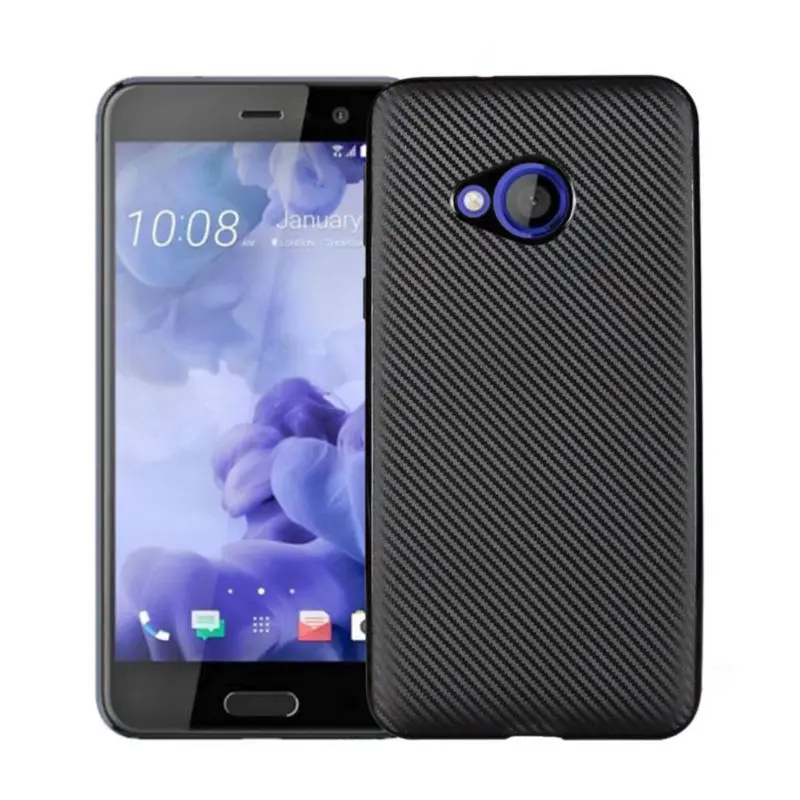 Чехол для HTC U Play/UPlay чехол 5 2 дюйма Play из углеродного волокна Матовый ТПУ смартфона