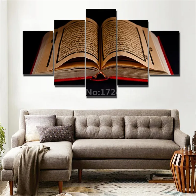 CLSTROSE HD печать холст картины искусство на стену 5 шт. Коран исламское Писание книга
