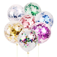 5pcslot 12 confetti balloons clear ballons party wedding party decoration kid children birthday party supplies air ballon toy