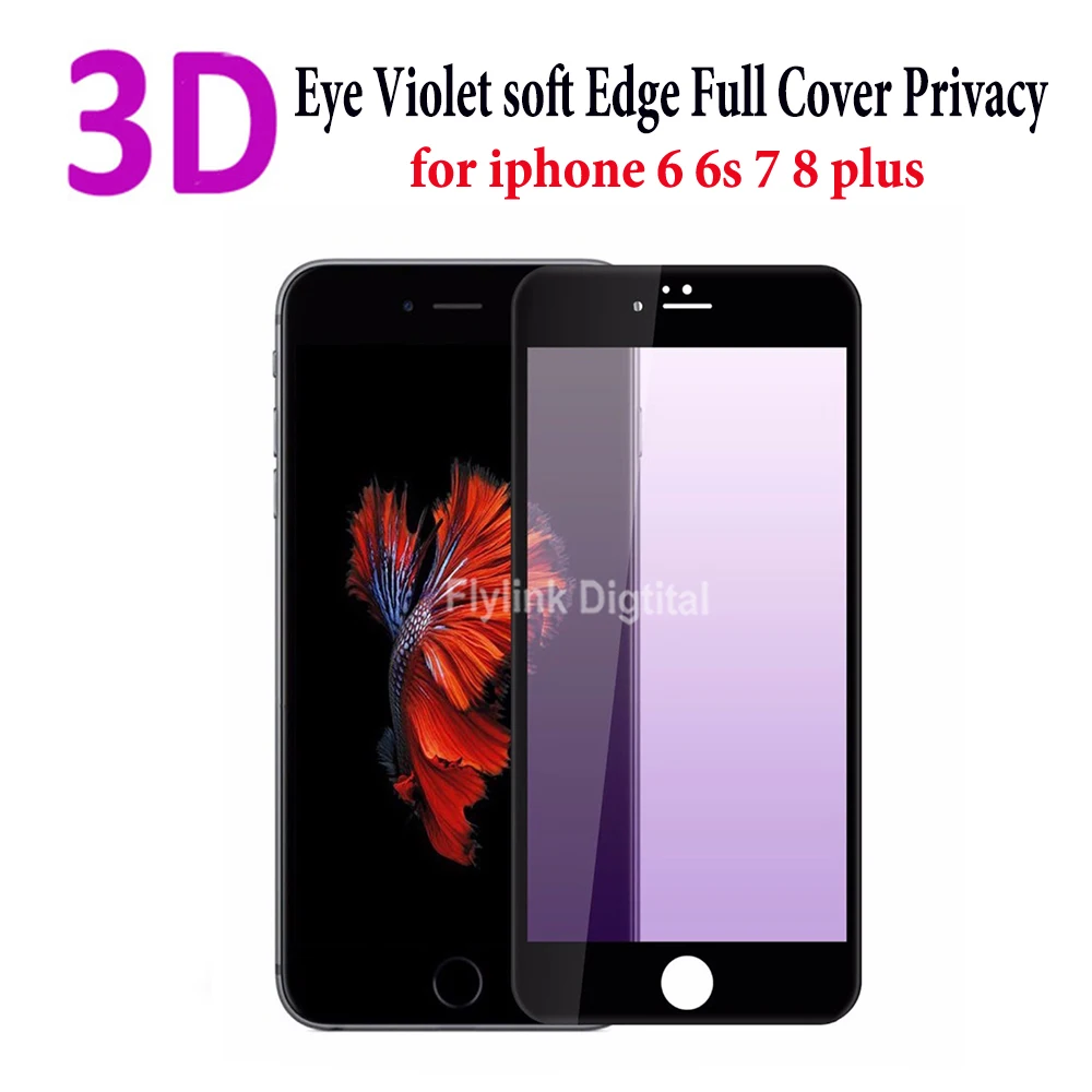Закаленное стекло с изогнутыми краями 3D Blu Ray для iPhone 6 7 защита экрана полным