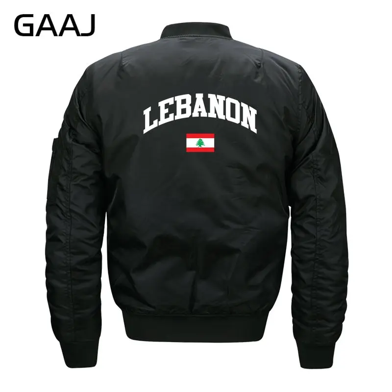 Мужская куртка с изображением флага GAAJ Lebanon водонепроницаемая пилот теплая