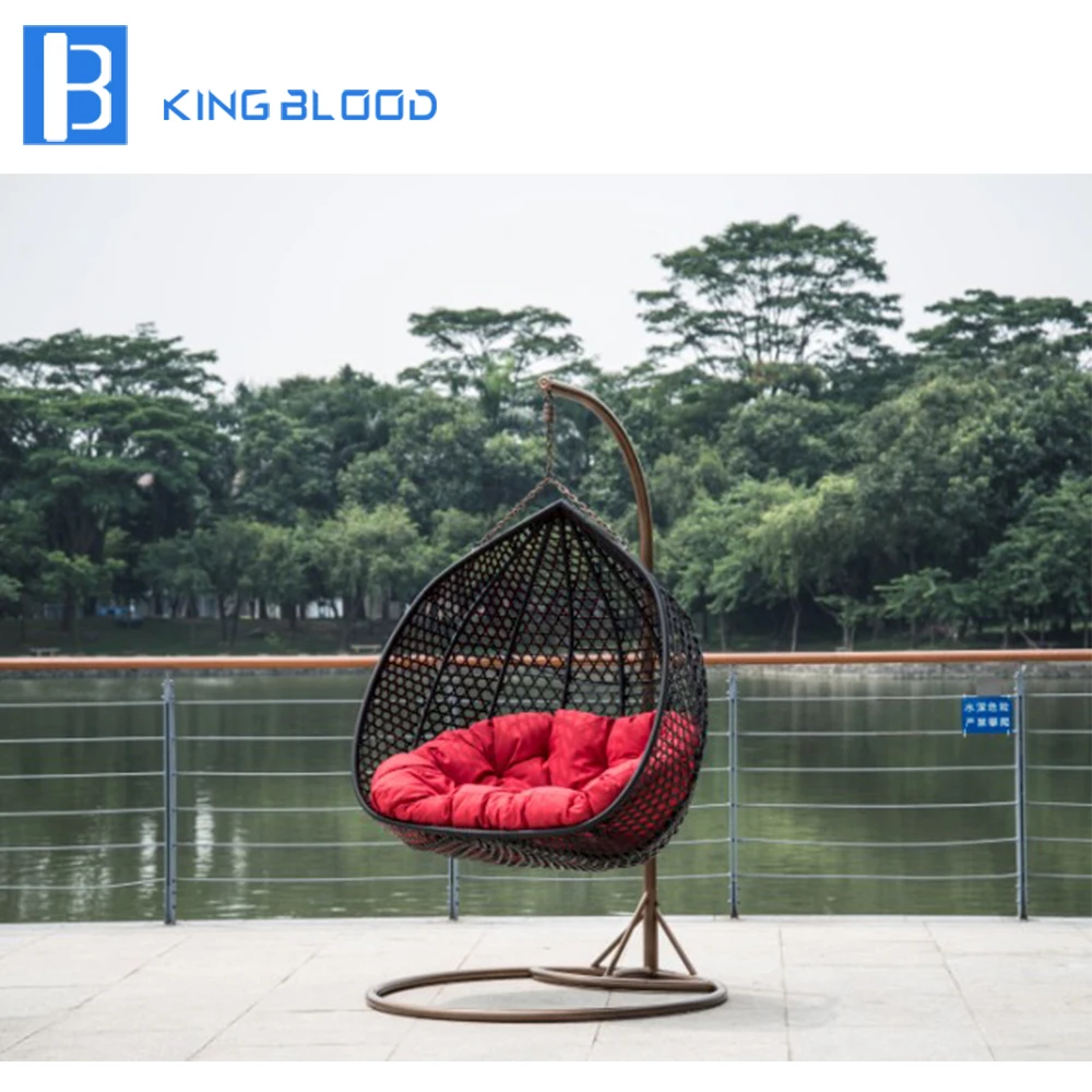 

Good quality outdoor PE rattan hanging hammocks egg swing chair