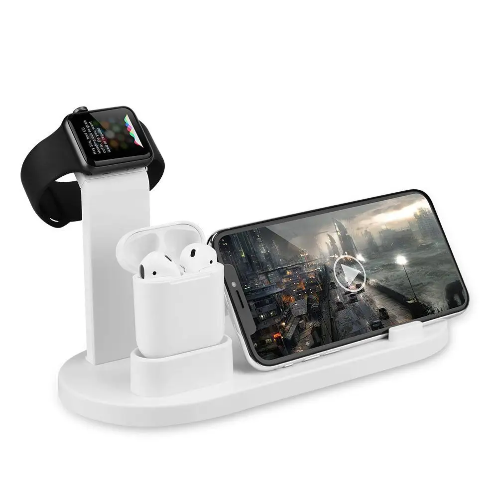 Yiwa 3 в 1 зарядная док-станция держатель для iPhone Samsung подставка станция Apple Watch Airpods
