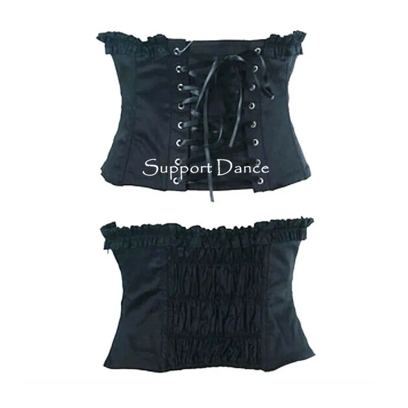 Поддерживающий танцевальный сексуальный черный готический корсет в Стиле