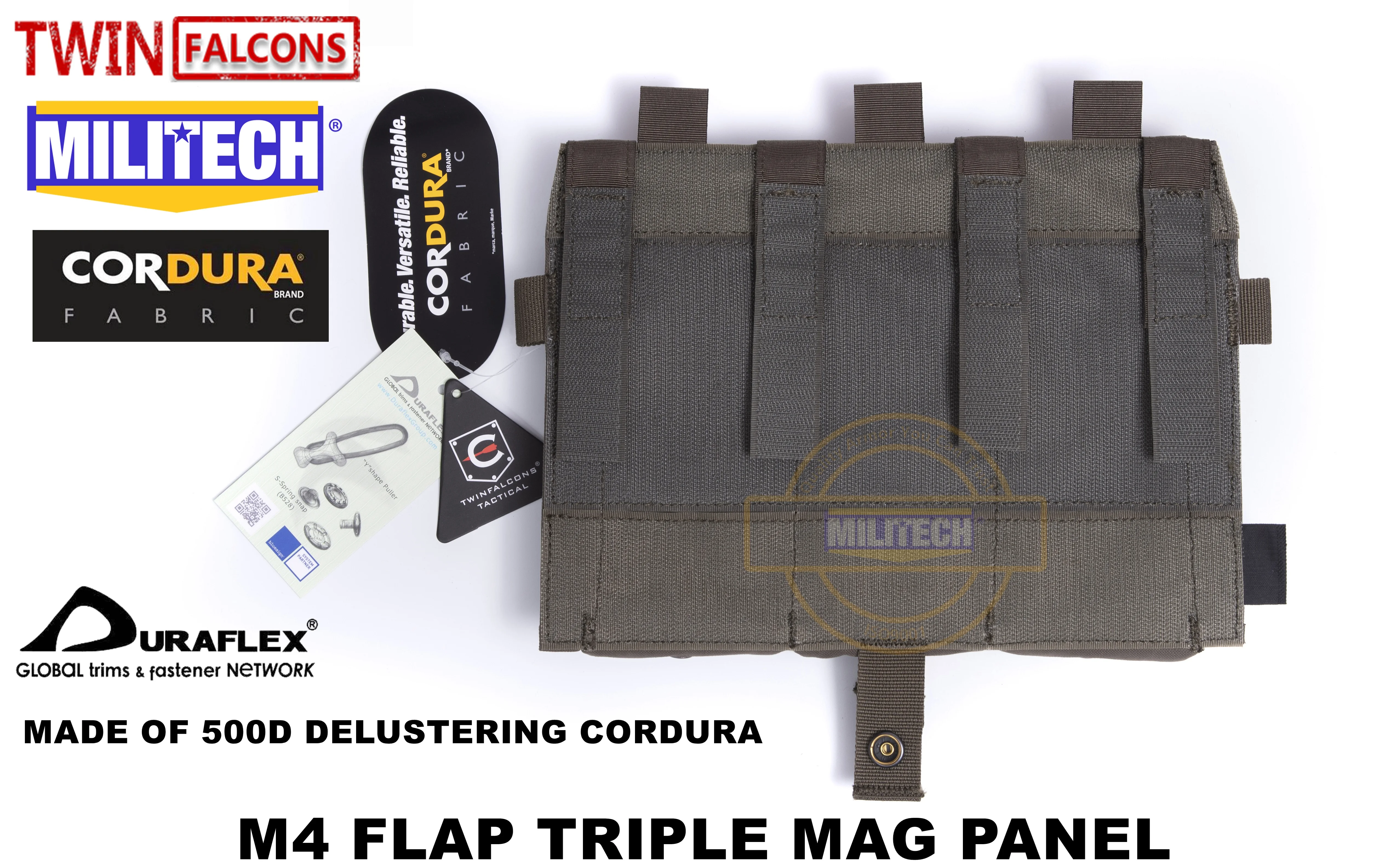 MILITECH TWINFALCONS TW Delustered Cordura Crye CP Съемный клапан тройной M4 Mag Чехлы панель для AVS CPC JPC 2,0 FCSK 2,0