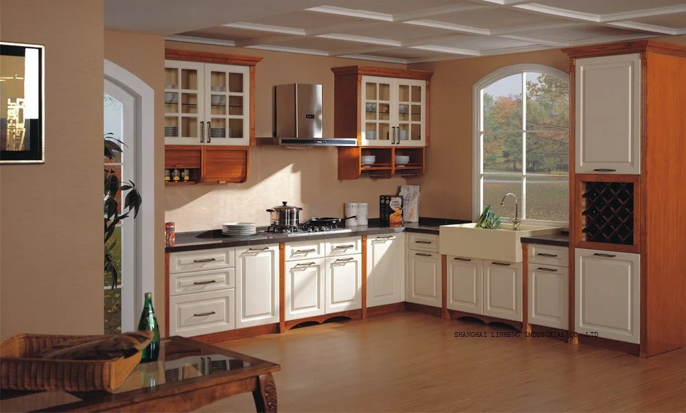 Кухонный шкаф из массива дерева с рисунком (в комплекте) комплекте)|kitchen cabinet|painting