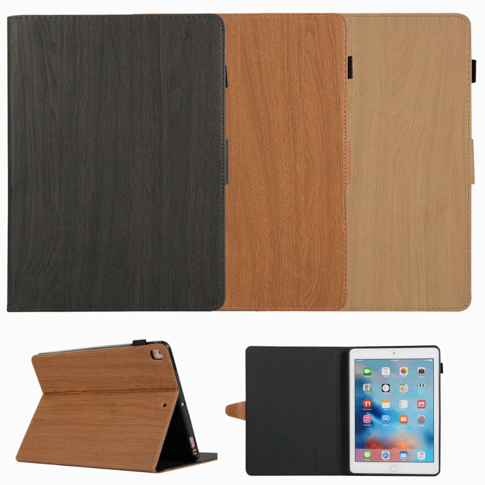 Деревянный кожаный чехол подставка для iPad mini 1 2 3 4 Air защитный 9 7 2017 2018 5 6 Pro 7|Чехлы