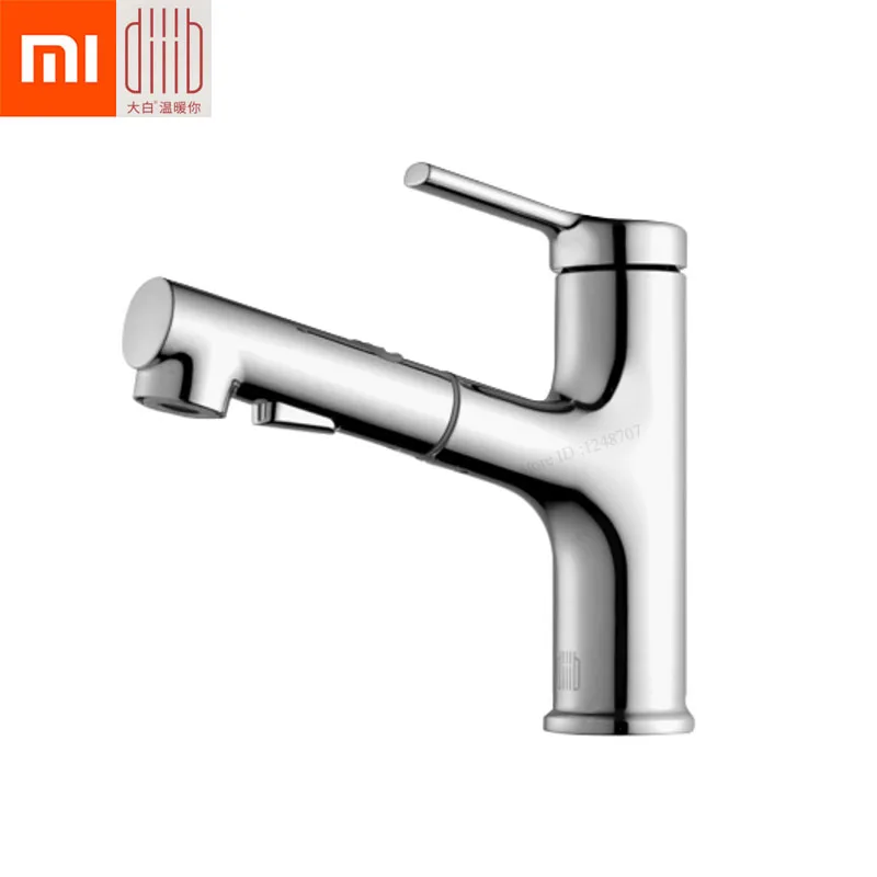 Silver Xiaomi Mijia Dabai смеситель для ванной комнаты с выдвижным распылителем, 2 режима распыления, однорычажный смеситель с ручкой - Цвет: Silver