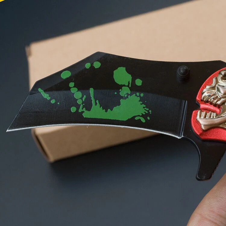 Karambit нож складной с красной ручкой EDC инструмент открытый тактический для