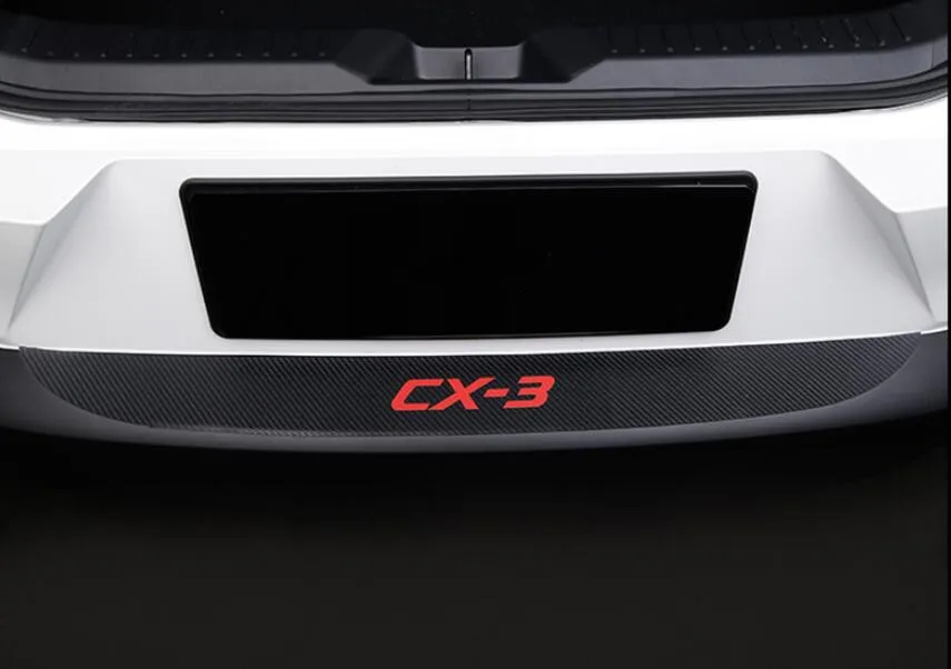 Углеродного волокна шаблон PU заднего бампера жилетов наклейка для Mazda CX3 CX 3 2018