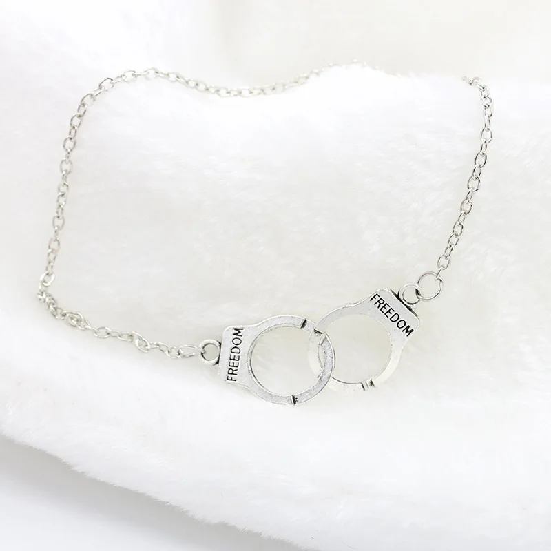 Double Connected Handcuffs Fifty Shades Of Grey Style Thin Chain Special Bracelets For Women