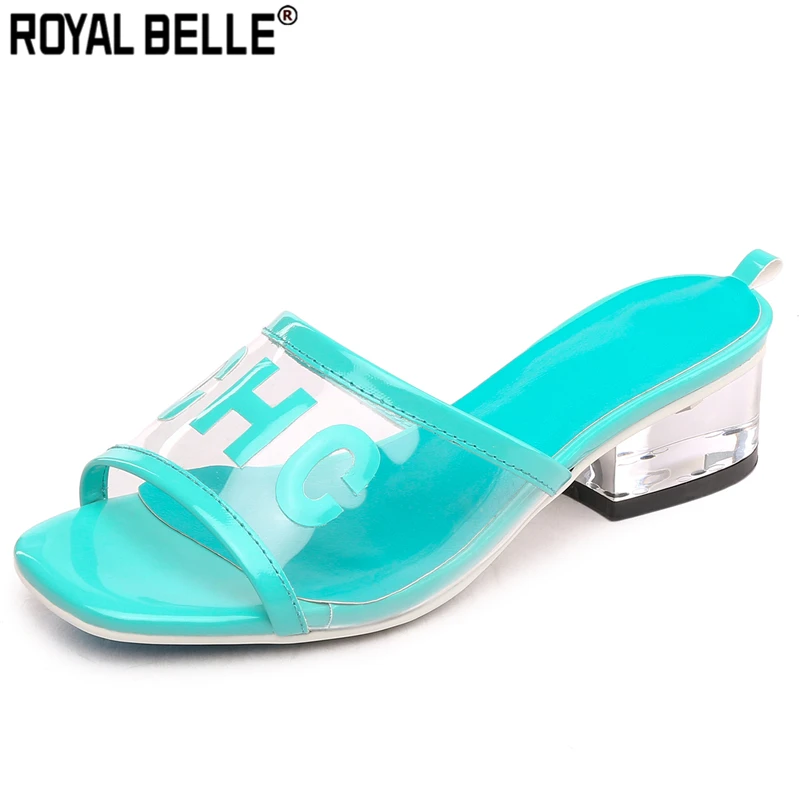 Royal Belle/брендовая Летняя женская обувь женские босоножки прозрачные пикантные