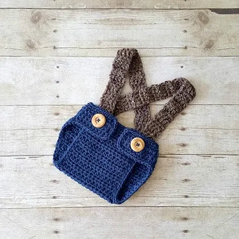 Чехол для подгузников вязаный крючком короткий Подарочный чехол новорожденных