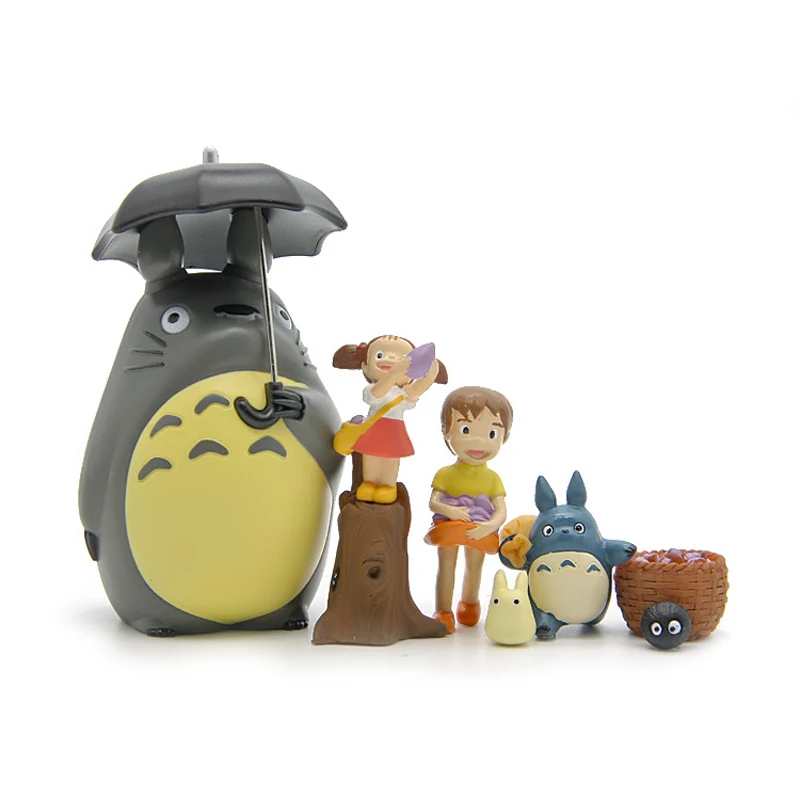 8 шт./лот Diy новый сосед Тоторо Сатсуки Мэй игрушки ПВХ Зонт экшн-фигурка модель
