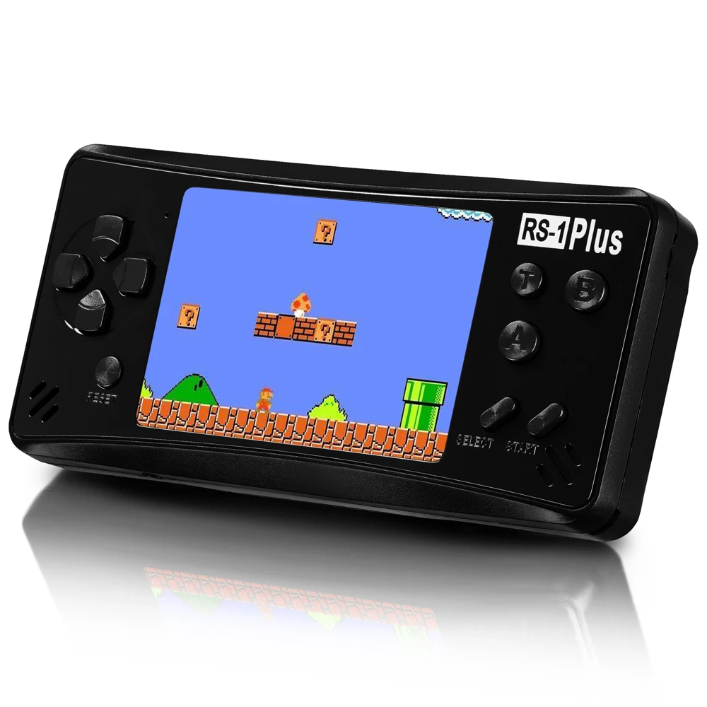 Space black Портативная игровая консоль для взрослых, RS-1 плюс, Портативный ретро аркадный Видео игровой плеер, встроенный 218 игр, 3,5 дюймов, ЖК-дисплей, 1 USB зарядка - Цвет: Space black