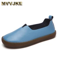 mvvjke women shoes genuine leather ballet flats rubber personality soft flats slip on comfort casual loafer 2018 summers large