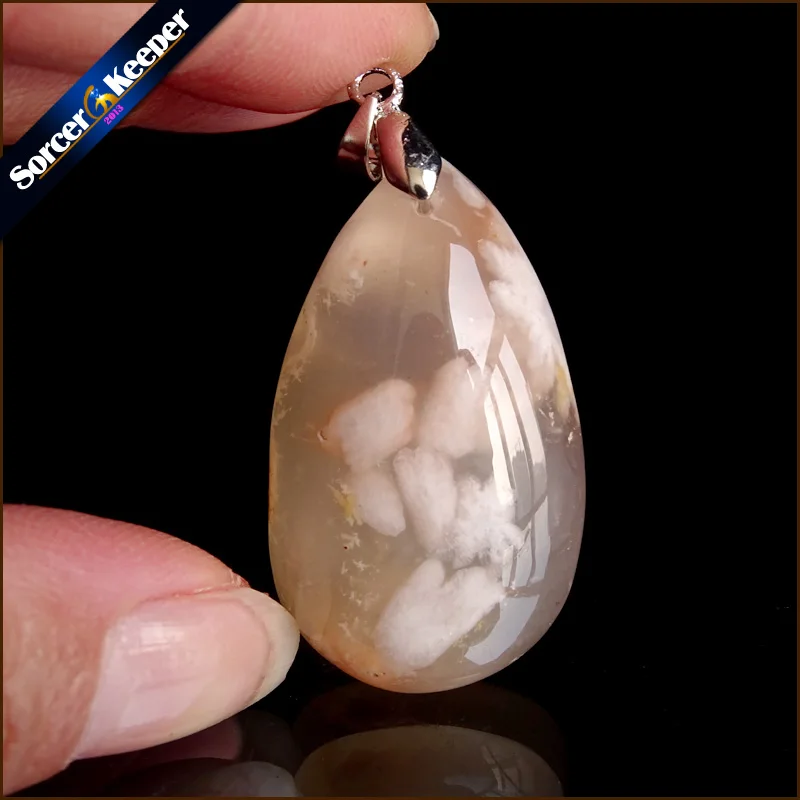 Real Female Natural Bijoux Femme Choker Necklaces Pendants Hand Made Cherry Blossoms Agates Stone Beads For Jewelry Making YS705 | Украшения