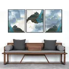 3 шт., настенные картины на холсте с абстрактным пейзажем
