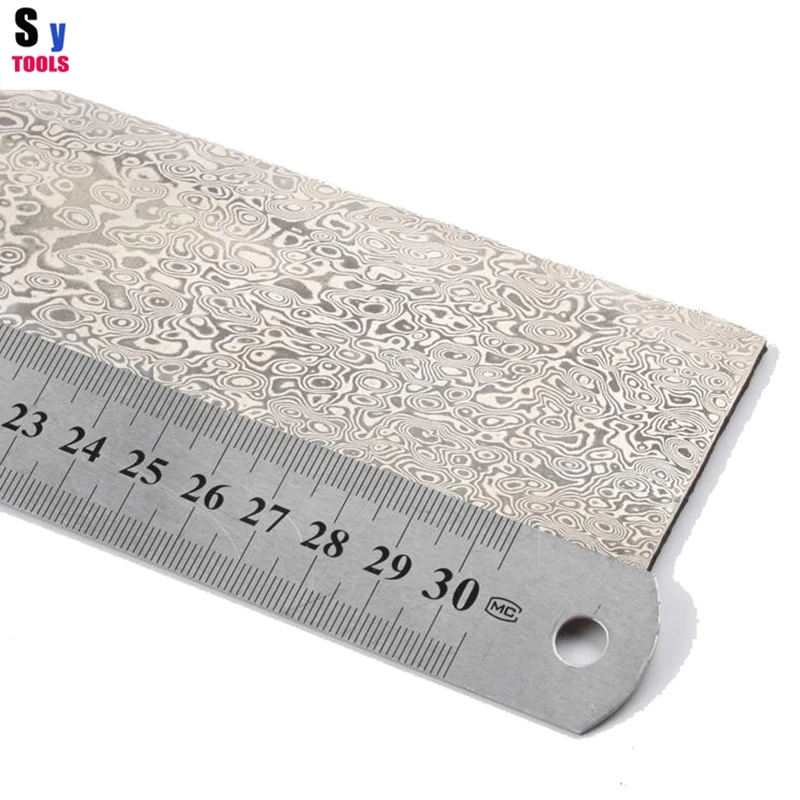 

China Pattern steel Chopper steel Damascus diy makes knife materials 320*50*3mm