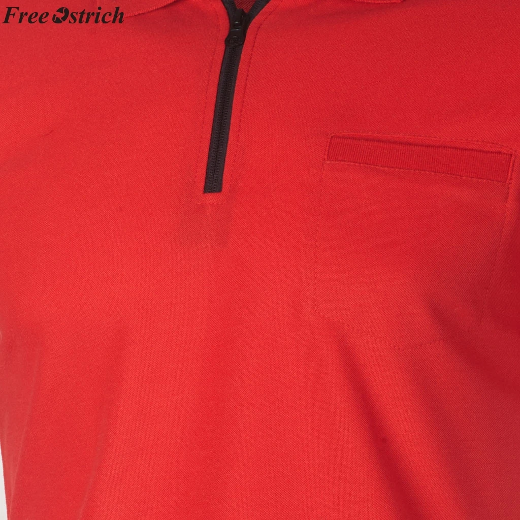 FREE OSTRICH Stylish Solid Male Tees Short Sleeve Pockets Slim T Shirt Top Fashion Personality Men Casual Clothes | Мужская одежда
