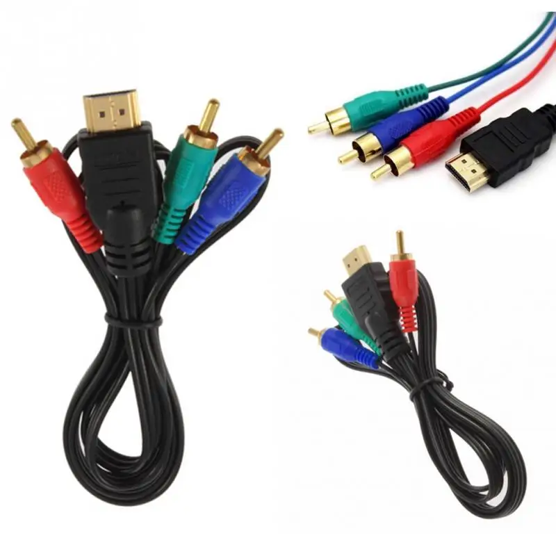 1 м HDMI совместимый с 3 AV Аудио Видео кабель Шнур адаптер преобразователь для ТВ HD TV