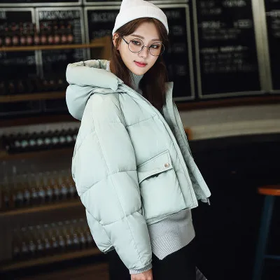 2016 Женщина Зима Вниз Девушки Женщин Плюс Размер Сгустите Теплая Короткие Geomatric