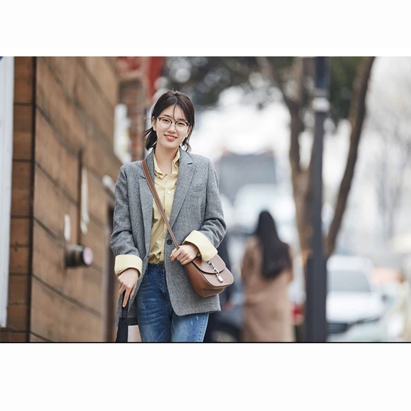 2020 Модный маленький костюм Женская куртка в Корейском стиле на весну и осень