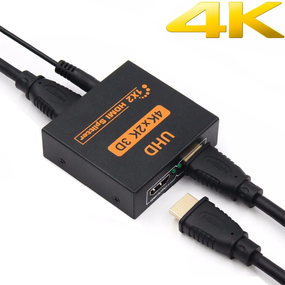 Сплиттер коробка UHD 3D 4K x 2K HD 1080p 1X2 1X4 HDMI сплиттер видео конвертер для PS3 DVD PC tv Box ТВ