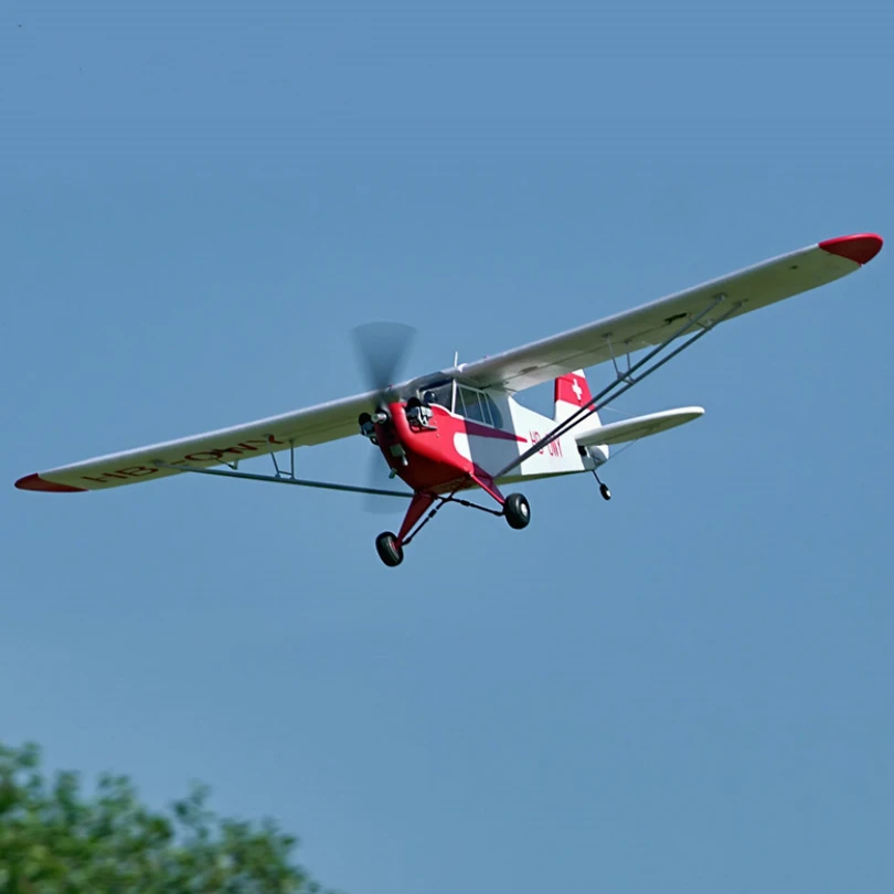 Радиоуправляемый самолет FMS 1400 мм 1 4 м J3 Cub Пайпер V3 с плавает рефлекс гироскоп