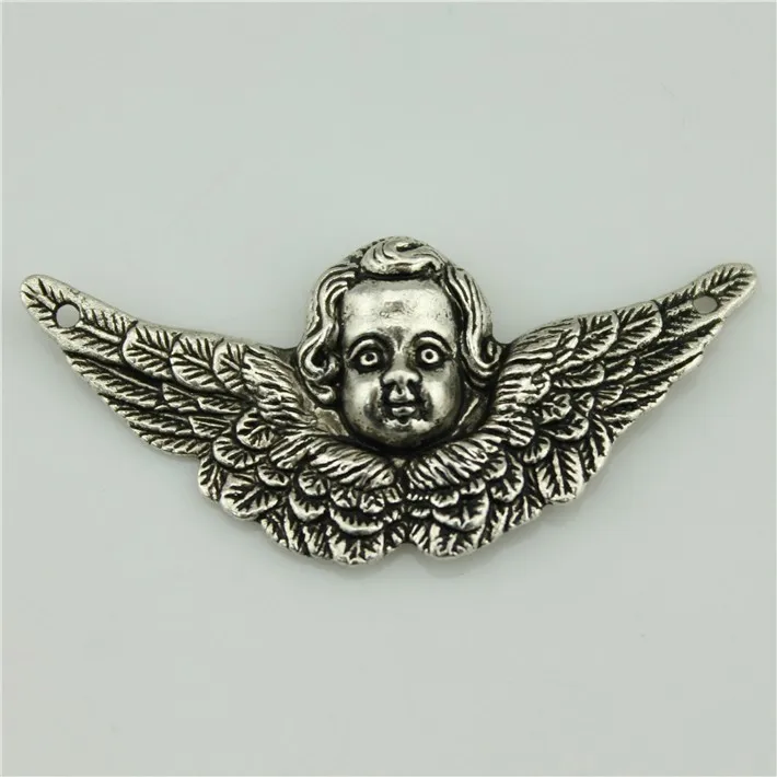 

10 шт., подвески из цинкового сплава с ангельскими крыльями