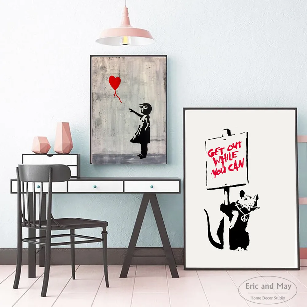 Banksy Life забавные художественные плакаты и принты настенная Картина на холсте для