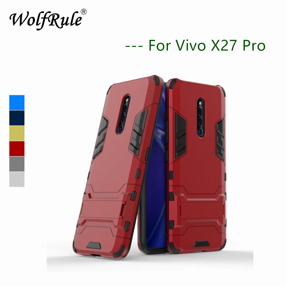 

Case For Vivo X27 Pro Cover Soft Rubber + Plastic Case Vivo X27 Pro Phone Case Holder Stand Anti-knock Funda V1836A V1836T