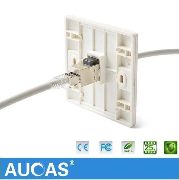4 шт. AUCAS FTP экранированный Cat6 RJ45 Сплиттер соединитель модуль keystone jack Сетевой
