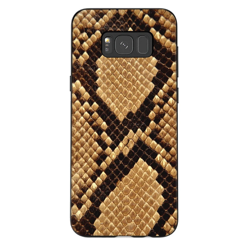 Силиконовый чехол из ТПУ с текстурой змеиной кожи для Samsung S20 Ultra Plus S7 Edge S8 S9 Note 8 9 S10